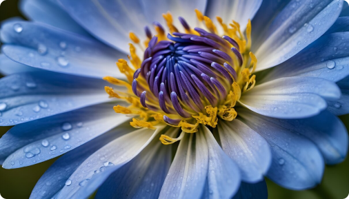 Blue Flower in original size