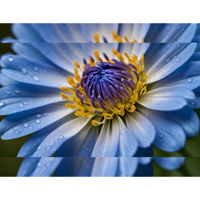 Blue Flower with resize handling fit with blurry bars