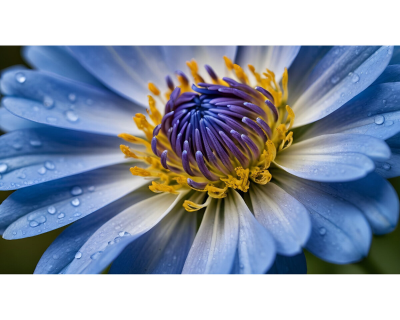 Blue Flower with resize handling fit with white bars